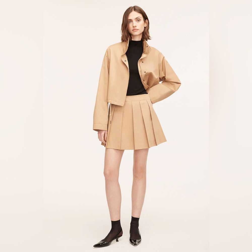 Rebecca Taylor Military Cotton Mini Skirt Khaki 0